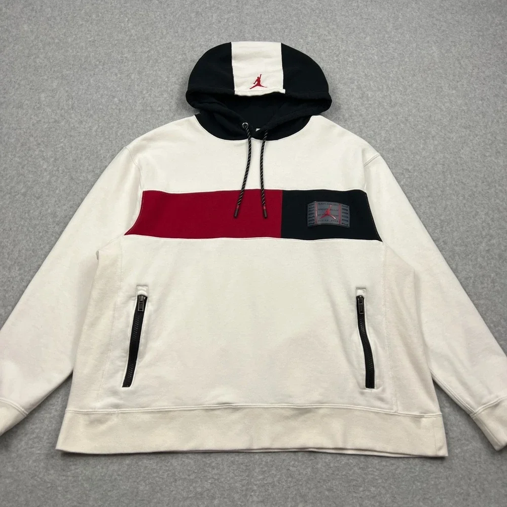 Nike Air Jordan Hoodie Men's XL White Legacy AJ11 XI Retro Sweatshirt CU1508-100